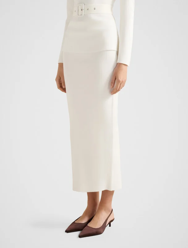 forever new  ARABELLA Ribbed Knit Midi Skirt for Women | Best Price UAE